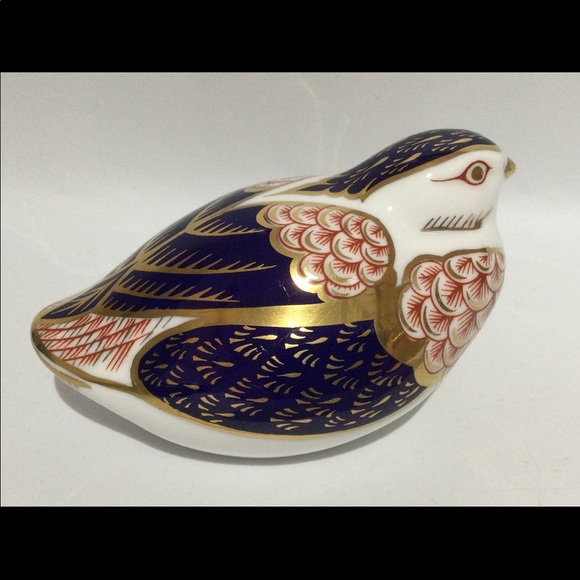Royal Crown Derby Quail. English bone china, hand finished 22 ct gold guilding. - Picture 4 of 6